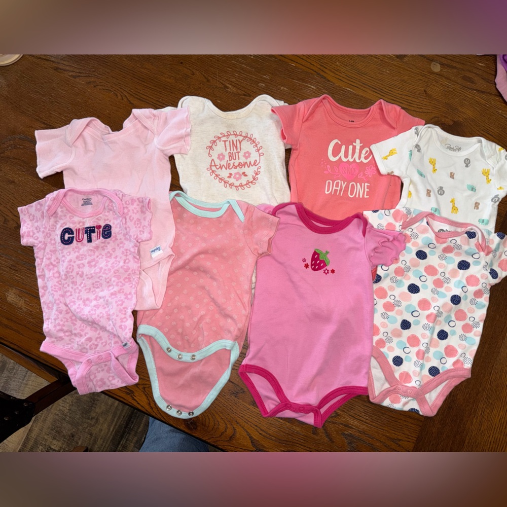 Baby Girls Bodysuits Set of 8